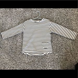 Zara sweatshirt with a navy stripe with a cute little pocket on the bottom left